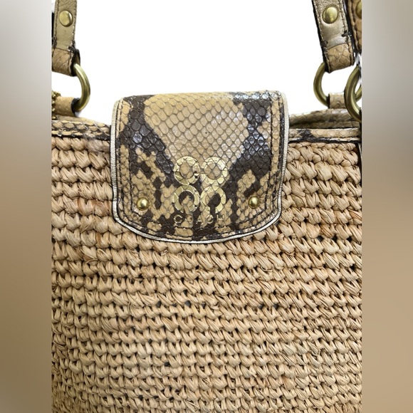 Coach Natalie Weekender Straw Shoulder Bag Tote - Picture 3 of 16